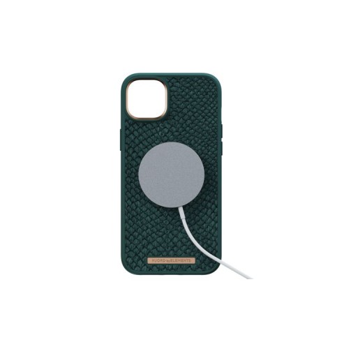 Funda MagSafe iPhone 14 Plus Verde Oscuro Piel de Salmón