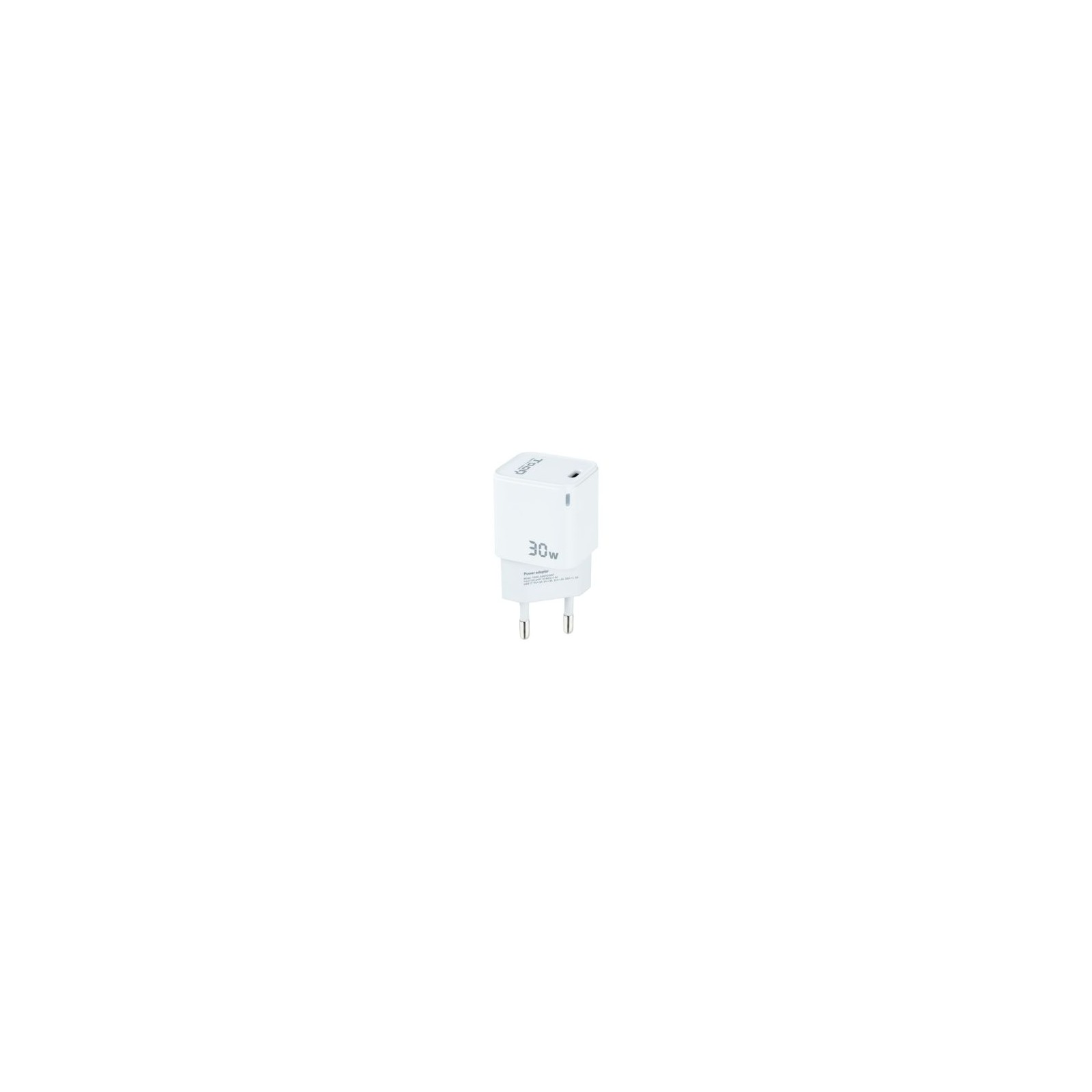 Cargador Pared/Viaje GaN USB-C/PD 30W Blanco Tooq