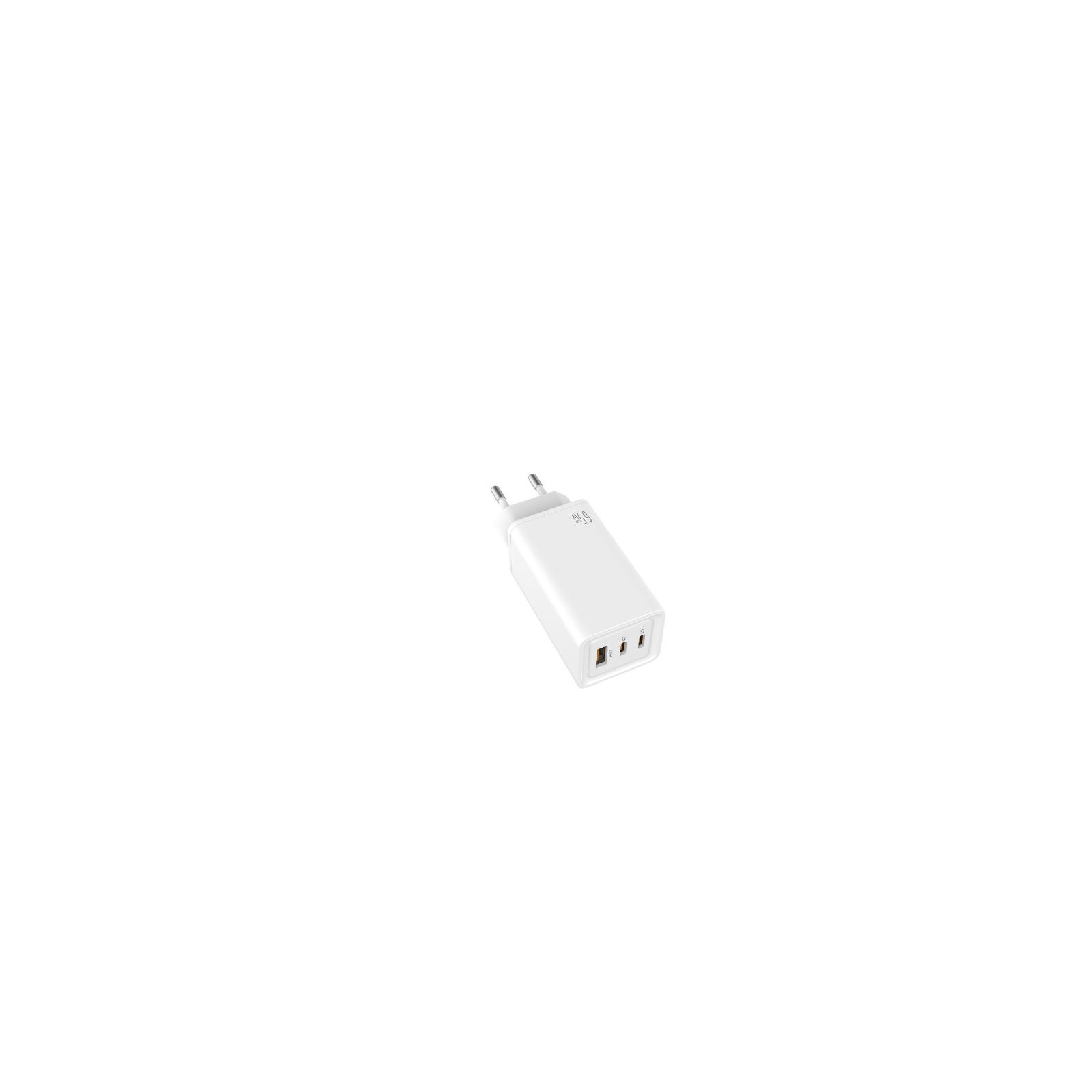 Cargador GaN Leotec con 2xUSB-C y USB-A 65W Blanco