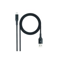 Compra Cable Lightning A Usb 2.0 1 M Negro Mallado Nanocable