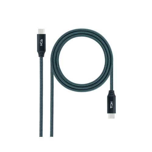 Cable Type-c A Type-c Usb 3.2 Gris/negro 1m