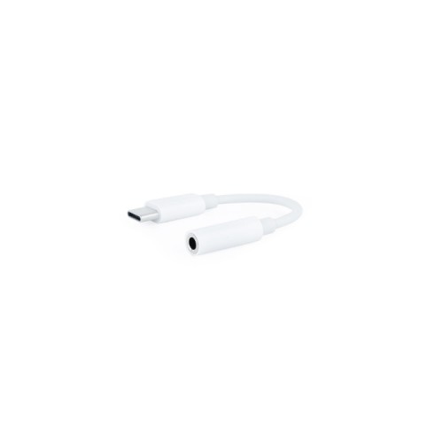 Cable Adaptador de Audio USB-C a Jack 3.5mm 11cm Blanco Nanocable