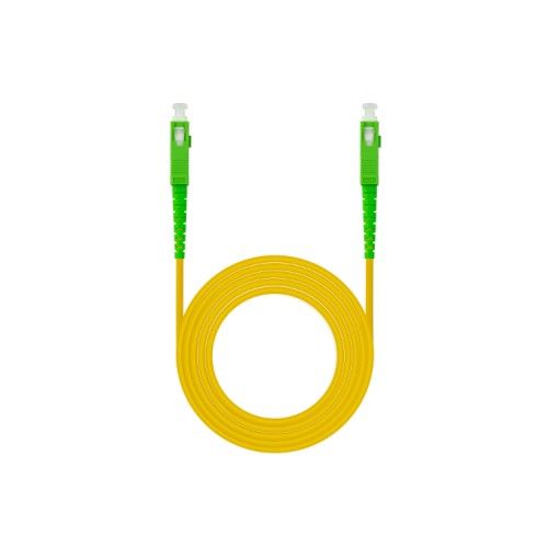 Cable de Fibra Óptica SC/APC a SC/APC Simplex LSZH 120 M Amarillo Nanocable