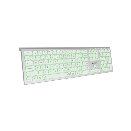 Subblim Master Wireless Extended RGB Keyboard Silver/White