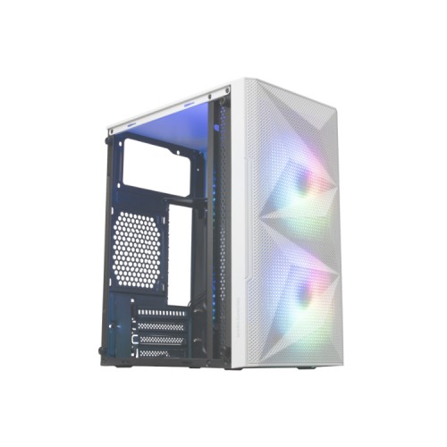 MicroATX Mini Tower Case MCME White Mars Gaming