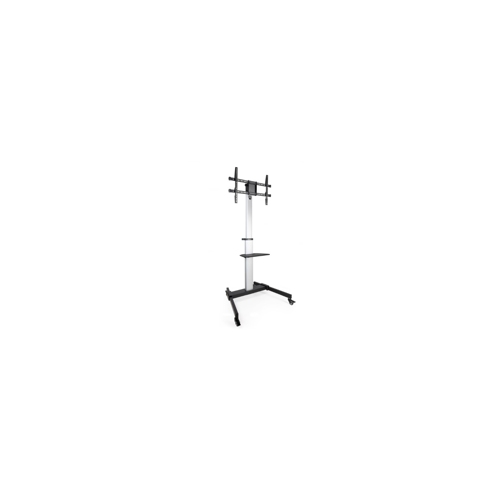 Hera Mobile Floor Stand with Wheels 37''-86'' Black