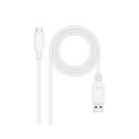 Cable USB 3.1 Gen2 10Gbps 3A C a A Blanco Nanocable