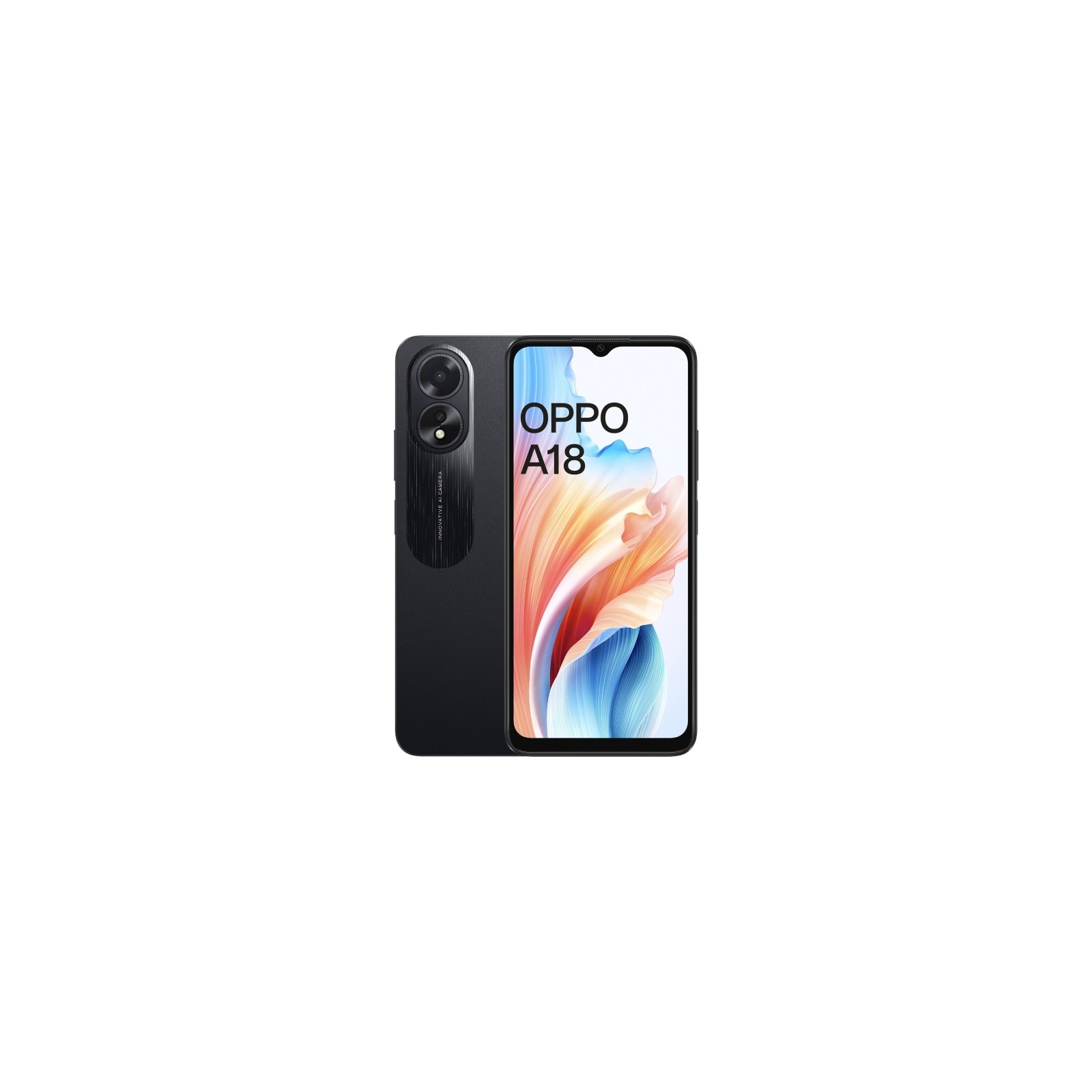 Oppo A18 Smartphone 6.5 (4+128GB) Black