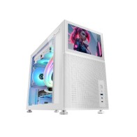 Caja Minitorre MicroATX MC-LCD Blanca Mars Gaming