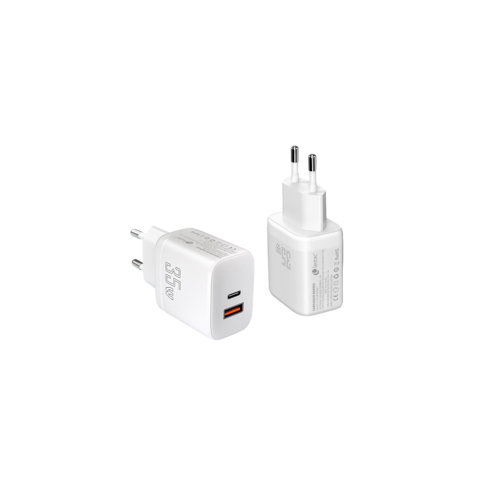 Cargador de Pared USB-C PD 35W Leotec