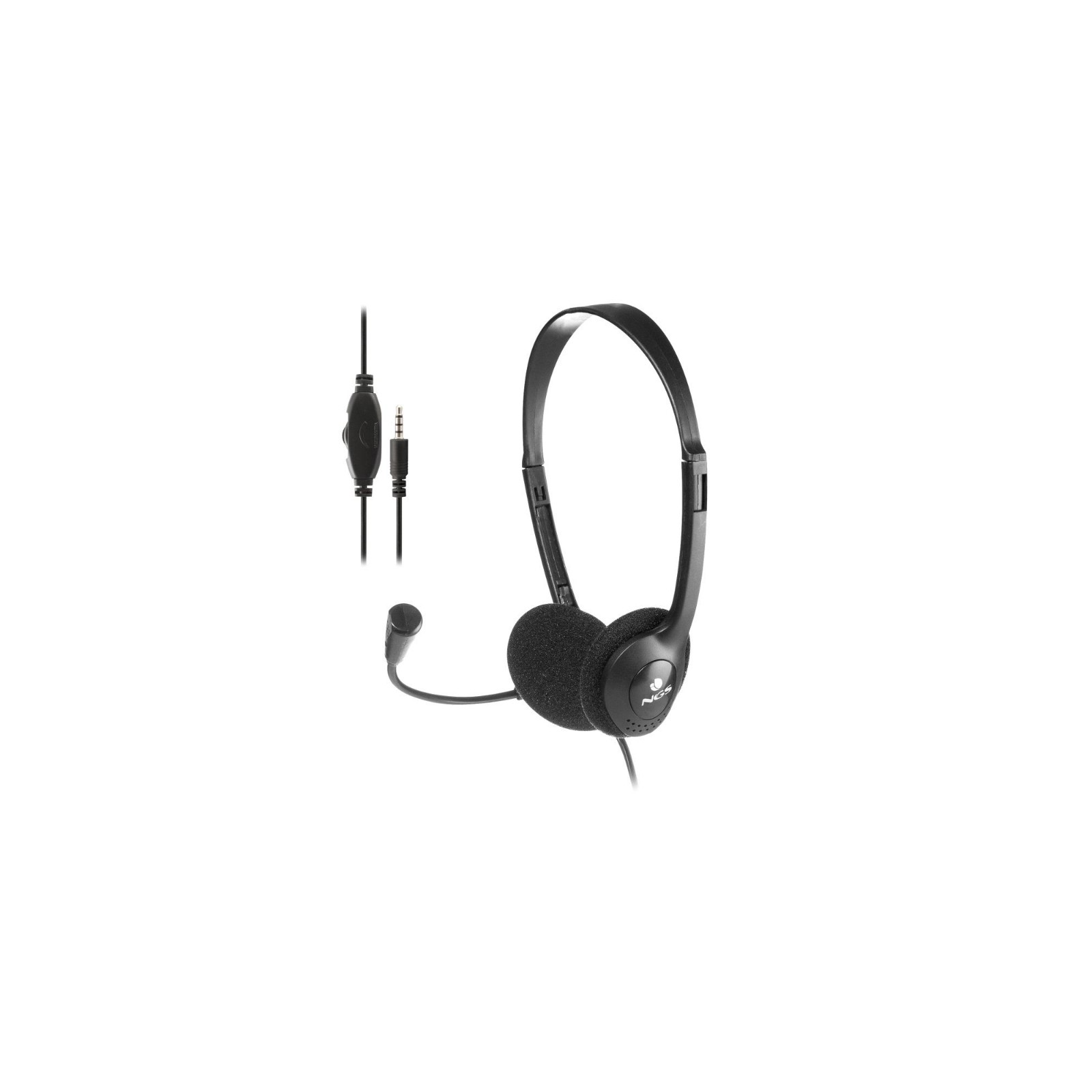 MS 103 Max Headphones with Volume Control Black NGS