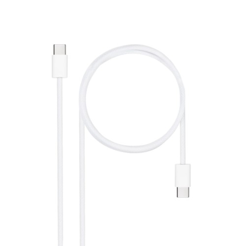 Cable USB-C a USB-C 1m Blanco Nanocable