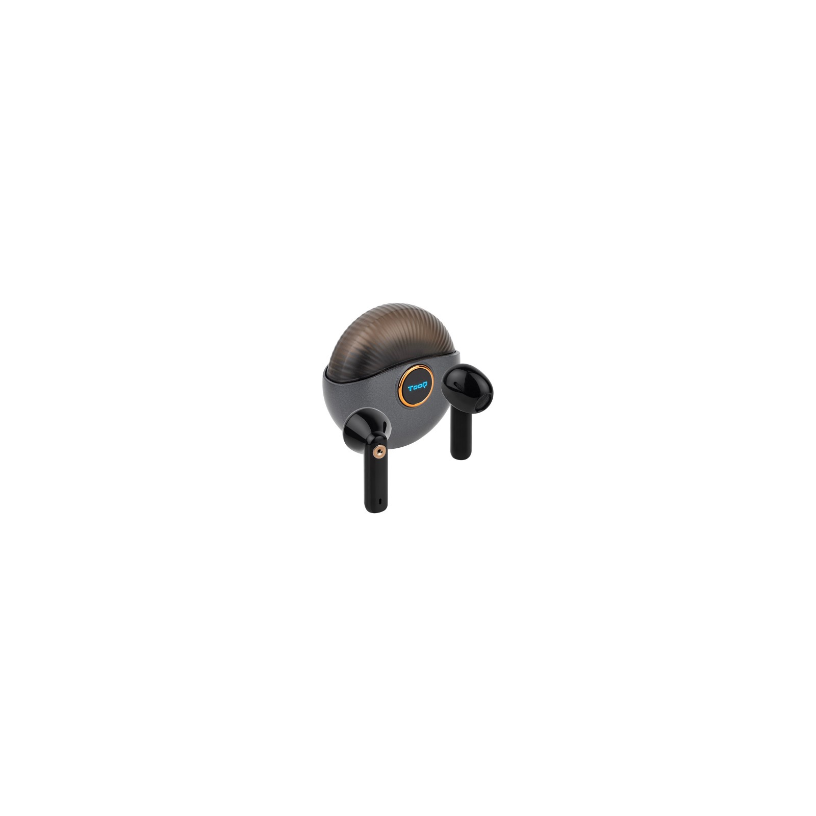 Bluetooth Headphones with Microphone and Charging Case Snail Black Tooq