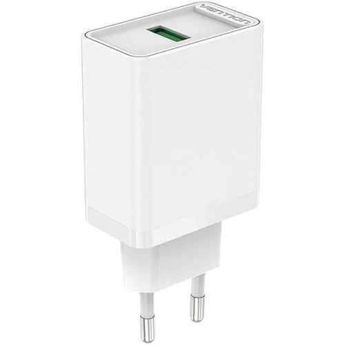 Cargador Pared 18w Usb-a 3a Blanco Vention