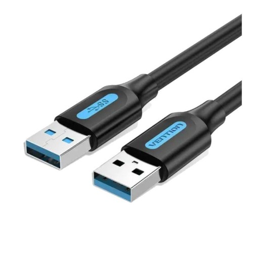 Cable USB-A a USB-A M/M 1.5 M Negro Vention