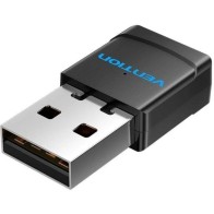 Vention USB-A to Dual Band WiFi Adapter 433Mbps Black