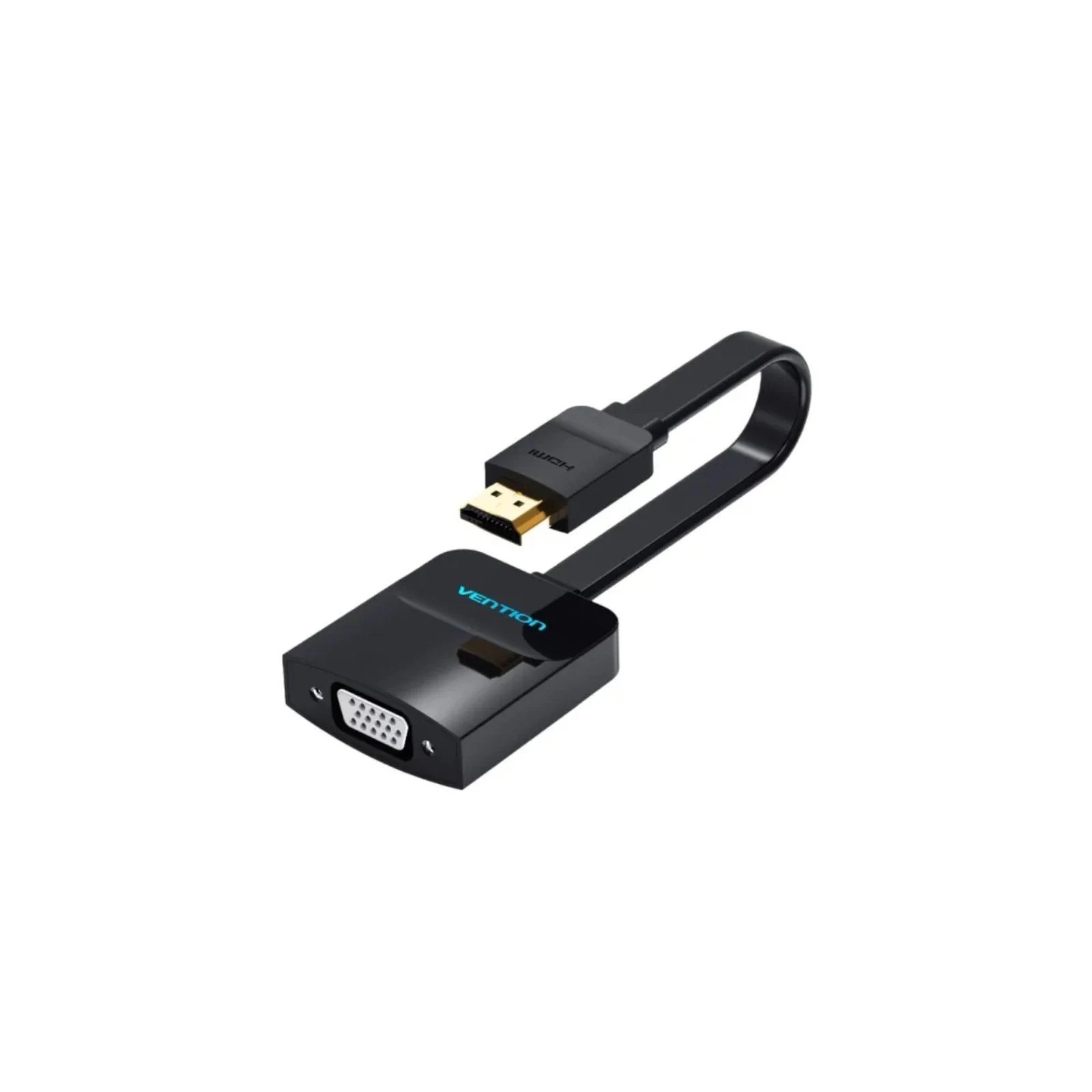 HDMI to VGA Male Adapter with Audio Jack Black 0.15m