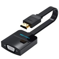 HDMI to VGA Male Adapter with Audio Jack Black 0.15m