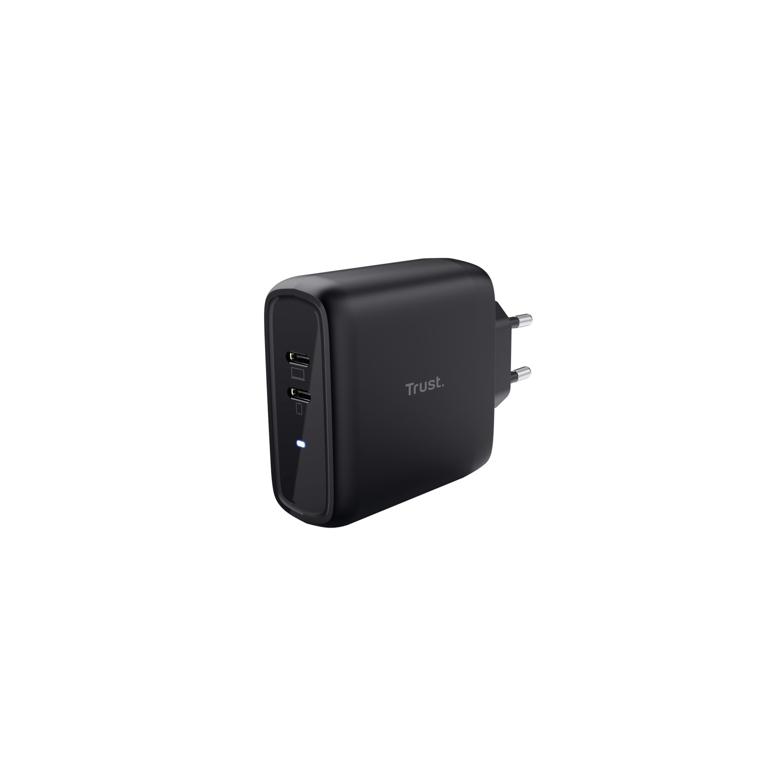 Cargador Pared/Viaje 2xUSB-C 65W Maxo Negro Trust