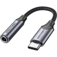 Adaptador Audio Jack 3.5/h USB-c 0.10 M Gris Vention