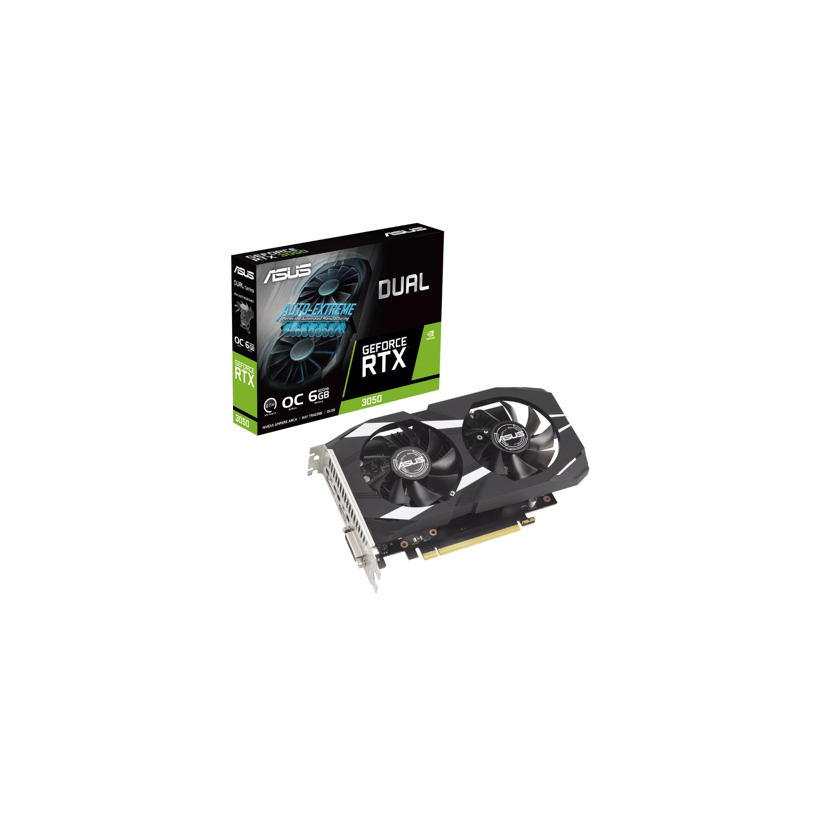 ASUS Dual RTX3050-O6G Graphics Card with 6GB GDDR6