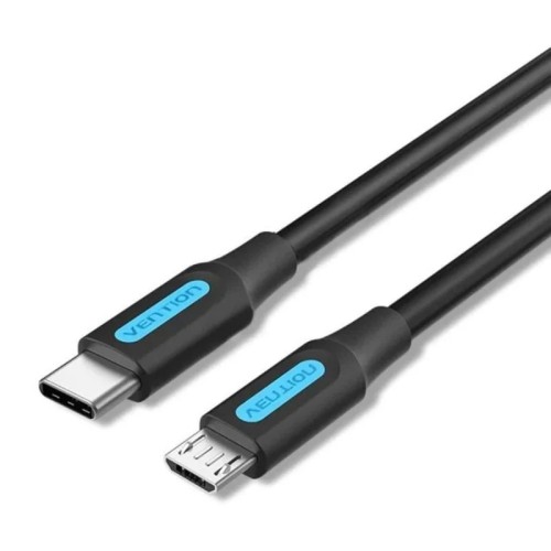 Cable Vention USB-C a Micro USB 0.5m Negro