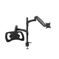 Soporte Mesa Doble Monitor Mara Negro Trust