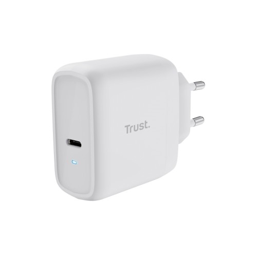 Cargador de Pared/Viaje USB-C 65W + Cable USB-C Blanco Trust Maxo