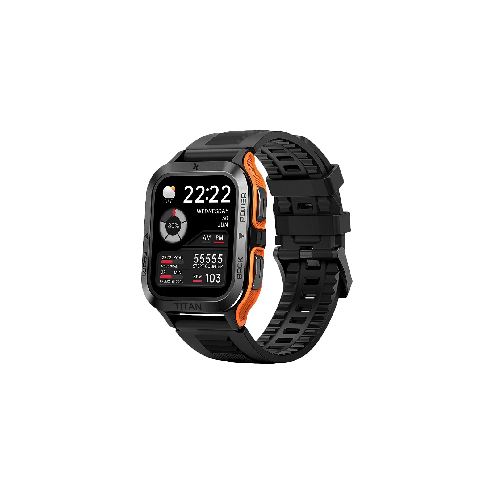 Maxcom FW67 Titan Pro Smartwatch Black Orange