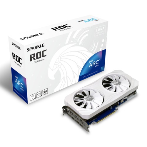 Intel Arc A750 Graphics Card White Sparkle