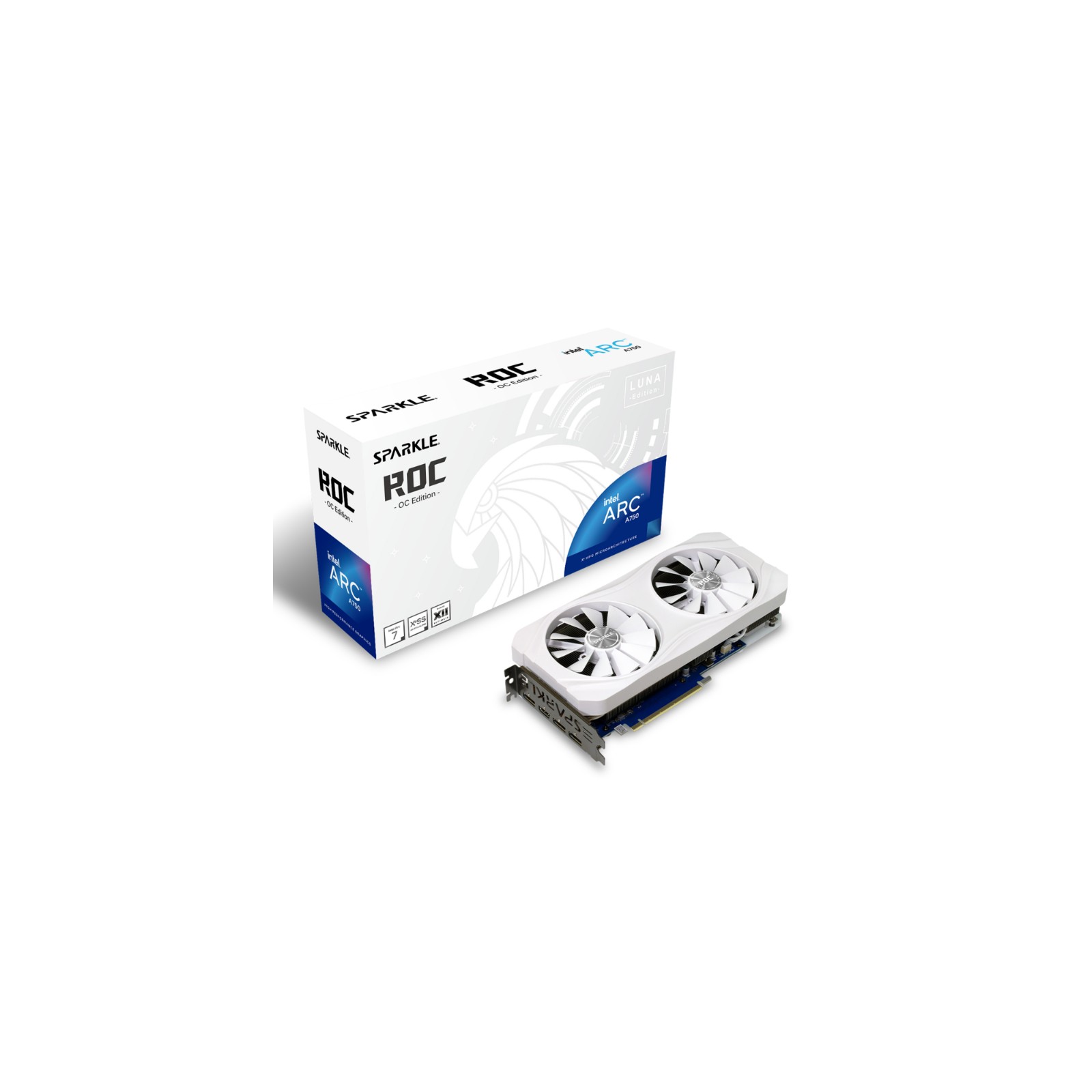 Intel Arc A750 Graphics Card White Sparkle