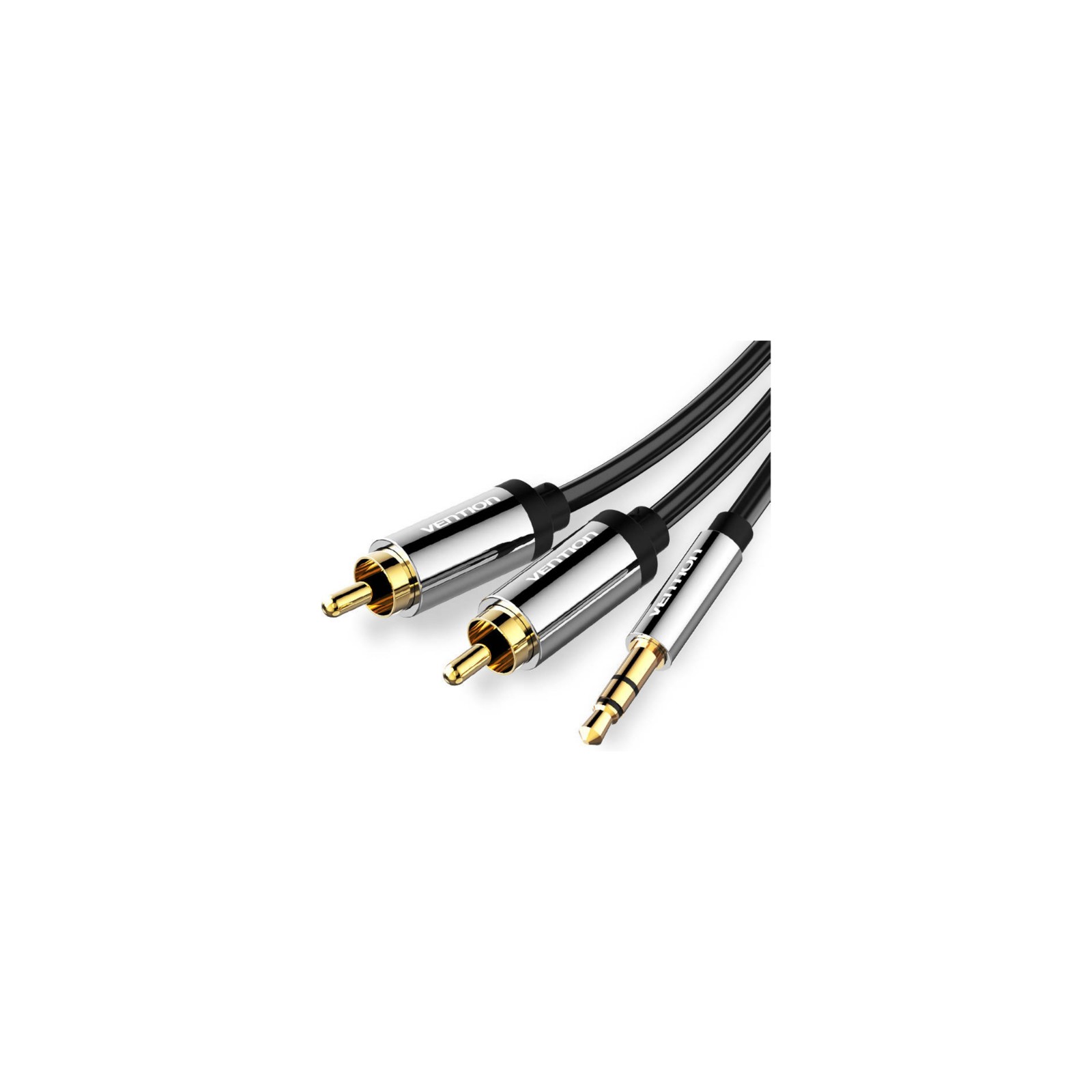 Cable de Audio Vention 3.5mm a 2 RCA 5M Negro