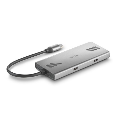 4 Port USB-C Hub Wonderduo-C Grey NGS