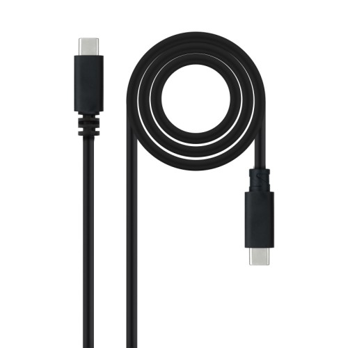 Cable USB 2.0 3A Tipo C a Tipo C 1.5M Negro