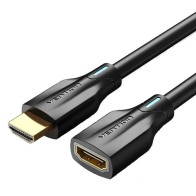 Cable Alargador HDMI 2.1 Macho a Hembra 1m Negro Vention