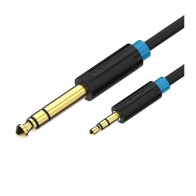 Audio Cable 6.5mm Male to 3.5mm Male 1m Black Vention