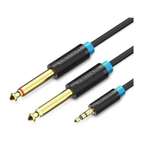 Cable de Audio Vention 3.5mm a 2x6.5mm 0.5m | Sonido de Calidad