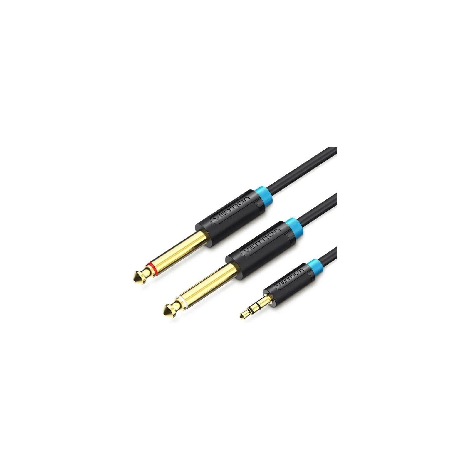 Cable de Audio Vention 3.5mm a 2x6.5mm 0.5m | Sonido de Calidad