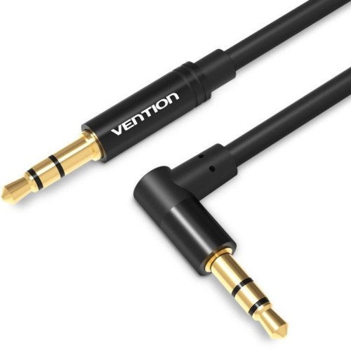 Cable Audio Estereo Acodado Jack 3.5/m Jack 3.5/m 0.5 M Negro Vention Comprar Online