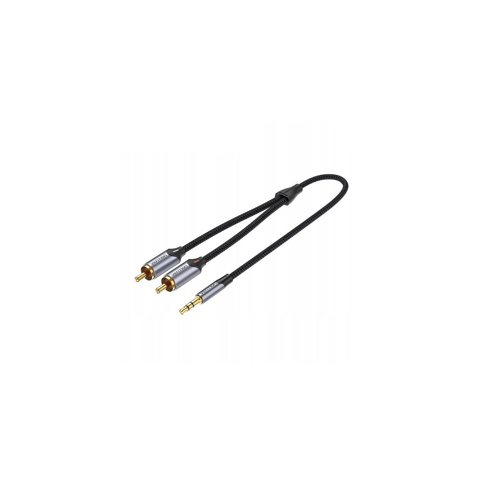 Cable Audio Estéreo Jack 3.5/m 2xRCA/m 1 M Gris Vention