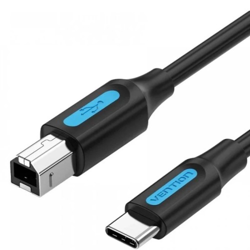 Cable USB 2.0 Impresora Tipo USB A/M a USB-C/M 1M Negro Vention