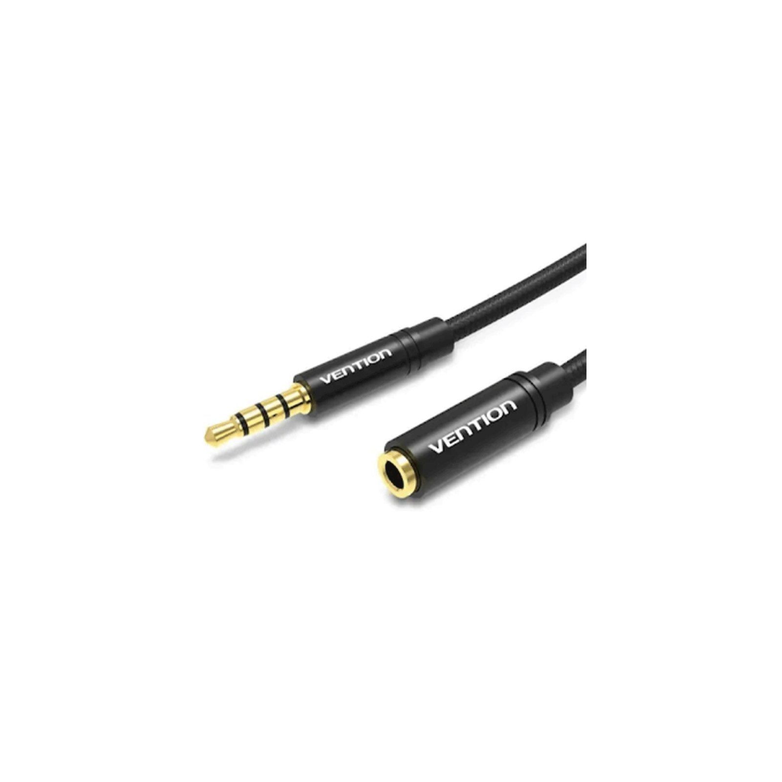 Cable de Audio Estéreo Vention 3.5mm Macho a Hembra 1.5m Negro