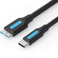 Cable USB 3.0 Micro USB a USB-C 0.5M Negro Vention