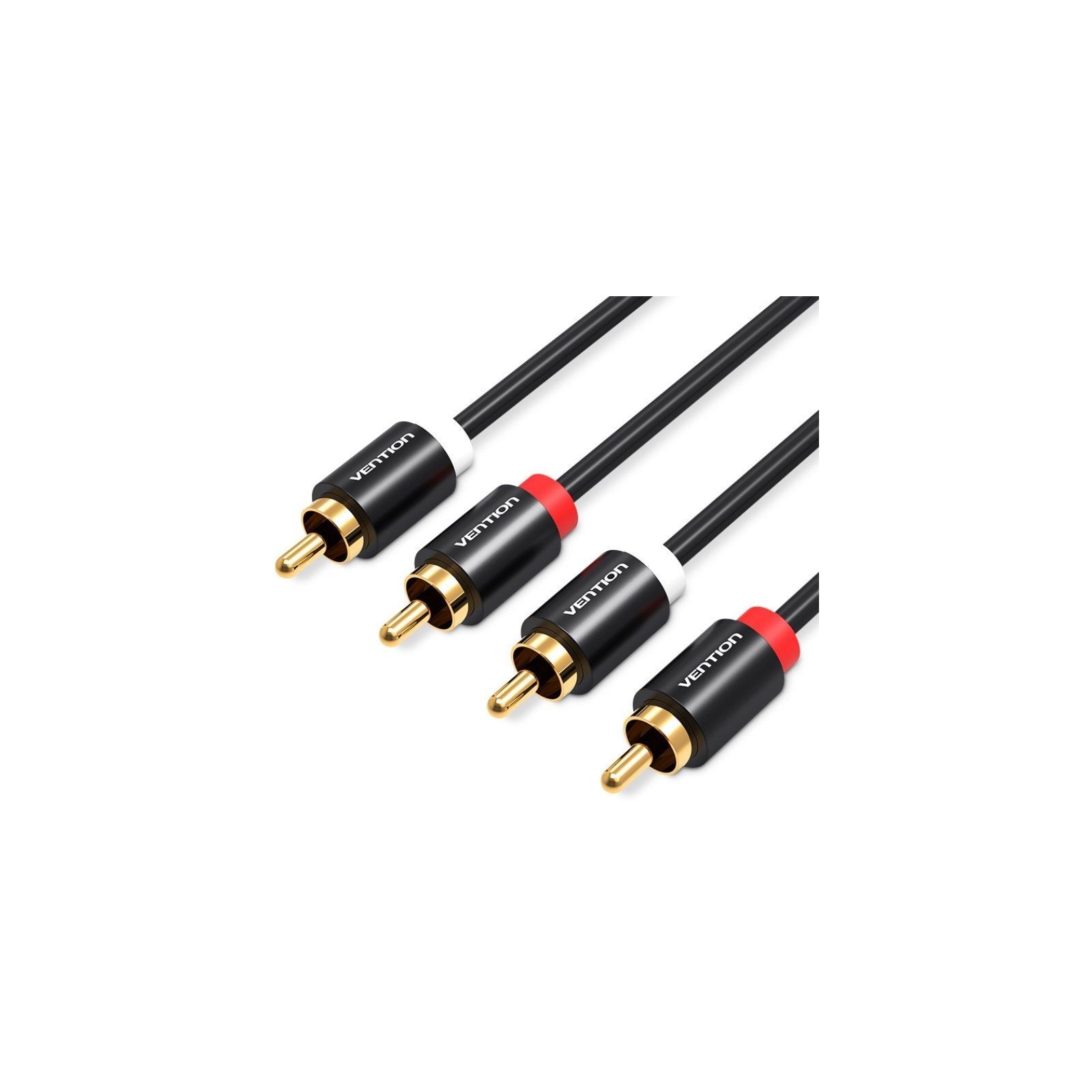 Cable Audio Estéreo Vention 2xRCA 1.5M Negro