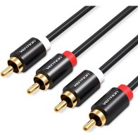 Cable Audio Estéreo Vention 2xRCA 1.5M Negro