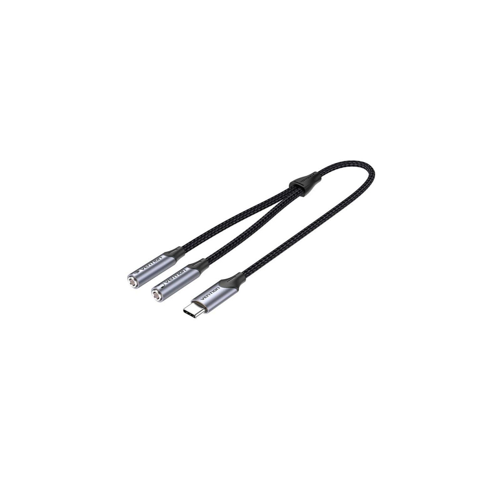 Adaptador USB-C a 2 Jack 3.5mm 0.3M