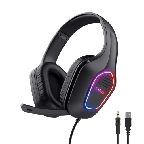 Trust GXT416 Zirox RGB Gaming Headset Black