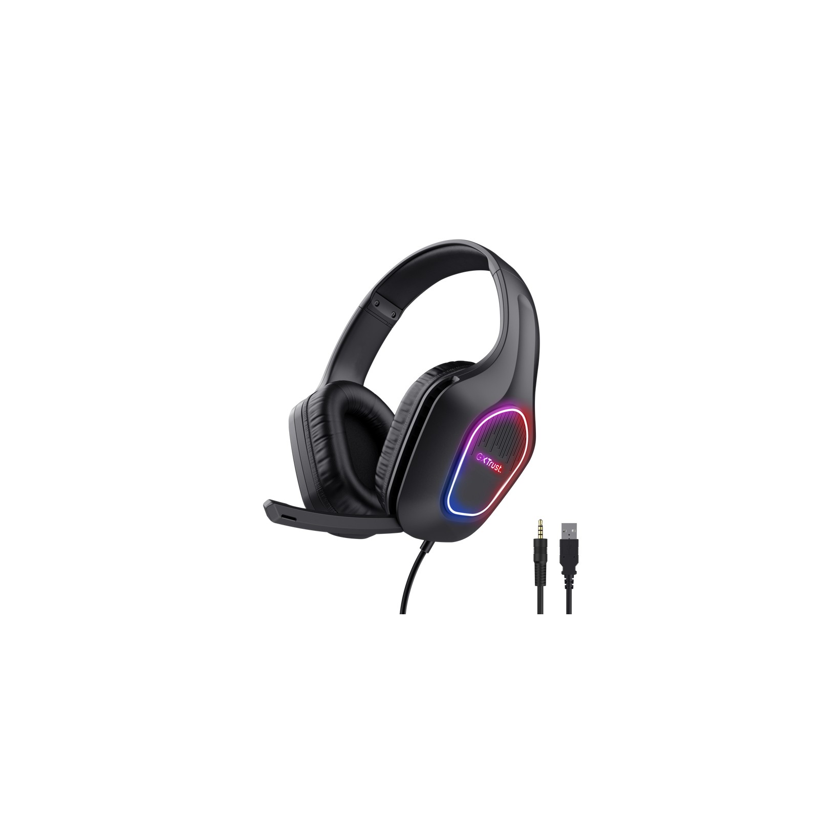 Auricular Gaming GXT416 Zirox RGB Negro Trust