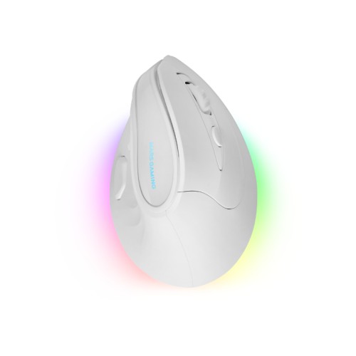 Ratón Óptico Inalámbrico RGB Blanco Mars Gaming