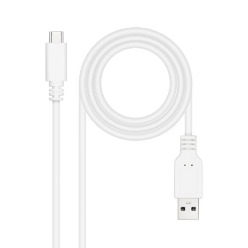 Nanocable USB 2.0 3A Type USB-C Male to USB-A Male 2M White